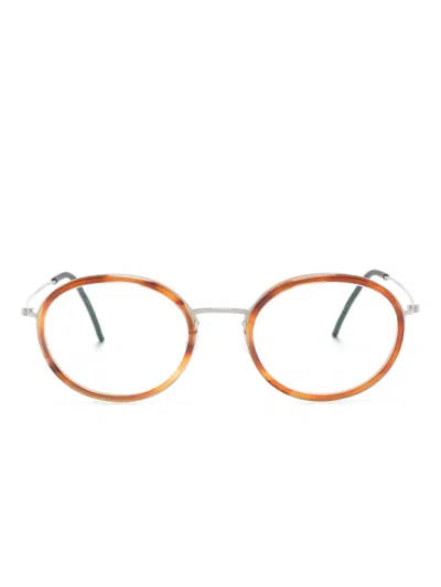 Lindberg Round-frame Glasses In Silver