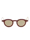 Lindberg Round-frame Sunglasses In Red