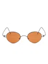 Lindberg Round-frame Sunglasses In Brown