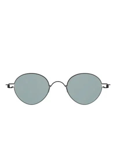 Lindberg Round-frame Sunglasses In Blue
