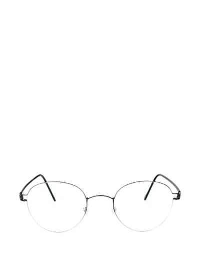 Lindberg Round-frame Glasses In Black
