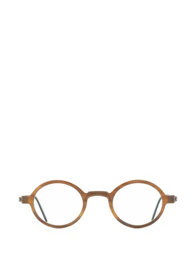 Lindberg Round-frame Glasses In Braun