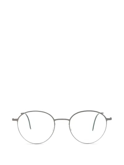 Lindberg Round-frame Glasses In Grey