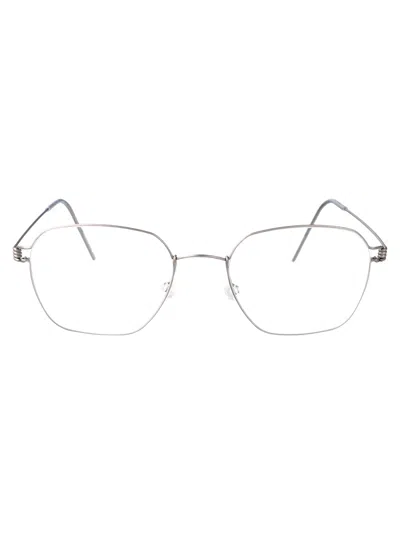 Lindberg Silver Titanium Glasses In Purple