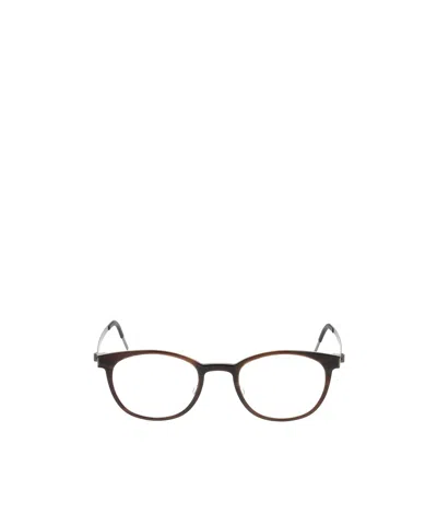 Lindberg Square Frame Glasses In Burgundy