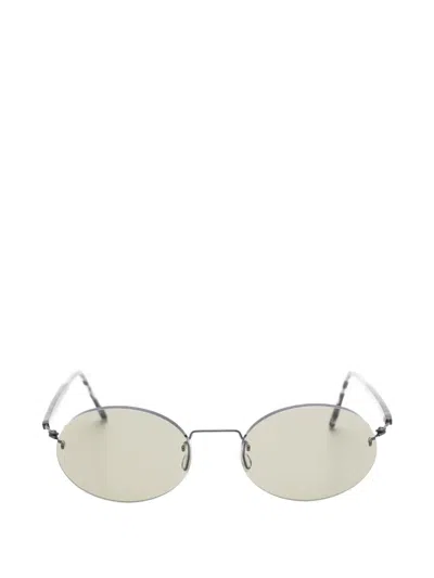 Lindberg Sun Oval-frame Sunglasses In Black