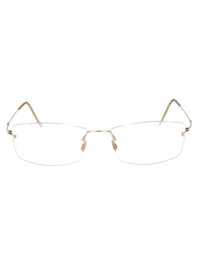 Lindberg Yellow Gold Diamond Titanium Glasses In White