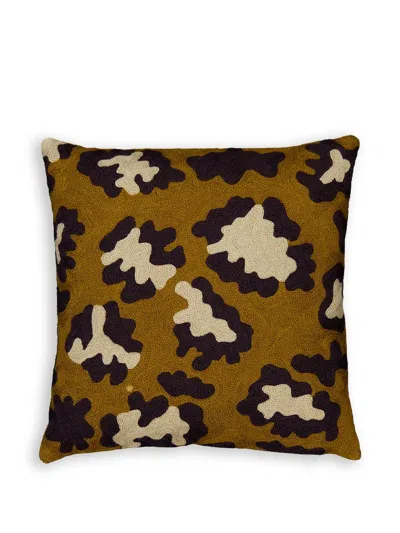 Lindell & Co Patterned Cushion In Brown