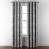 Linden Street Bayshore Print Grommet Top Energy Saving 100% Blackout Single Curtain Panel In Blue