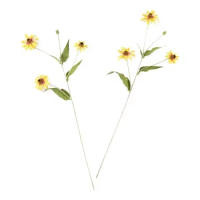 Linden Street Black Eyed Susan 2-pc. Stems Vase Filler In Yellow