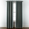 Linden Street Gwen Basketweave Grommet Top Light-filtering Single Curtain Panel In Green