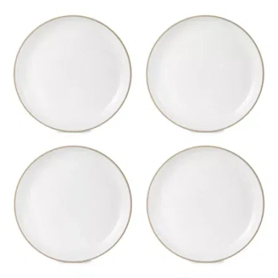 Linden Street Harper Stoneware Dinner Plate In White