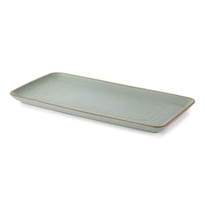Linden Street Harper Stoneware Serving Tray In Green