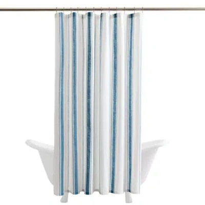 Linden Street Heritage Stripe Shower Curtain In Blue