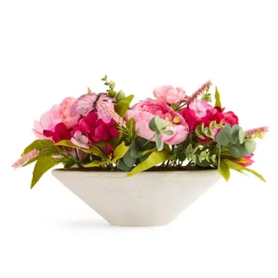 Linden Street Hot Pink Peony Floral Arrangement In Multi