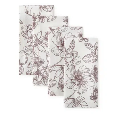 Linden Street Houlton 4-pc. Napkin Set In White