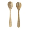 Linden Street Mango Wood Serve Utensils In White