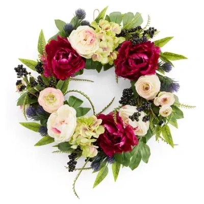 Linden Street Rose Garden Wreath In Multi