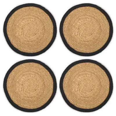 Linden Street Seagrass 4-pc. Placemat In Black