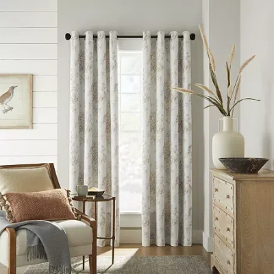 Linden Street Sullivan Printed Grommet Top Blackout Single Curtain Panel In Neutral