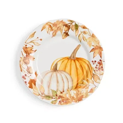 Linden Street Terra Pumpkin 4-pc. Stoneware Salad Plate In Yellow