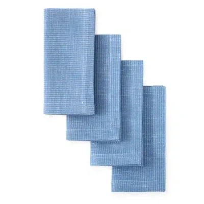 Linden Street Textured 4-pc. Napkins In Blue