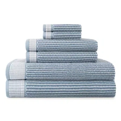 Linden Street Textured Bath Towel In Blue