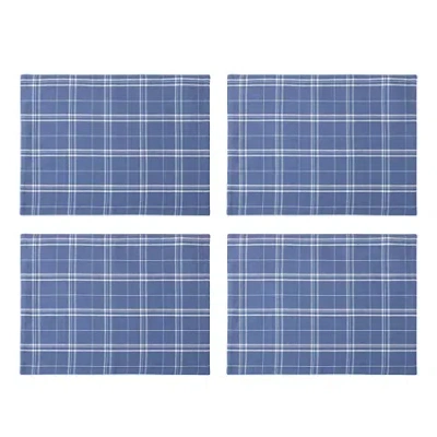 Linden Street Windowpane 4-pc. Placemat In Blue