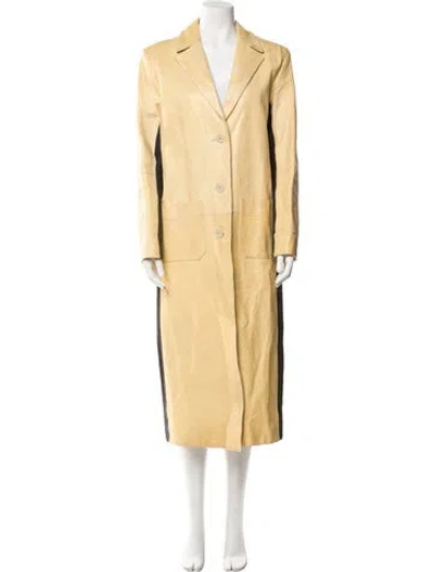 Pre-owned Linder 2019 Leather Trench Coat In Neutral