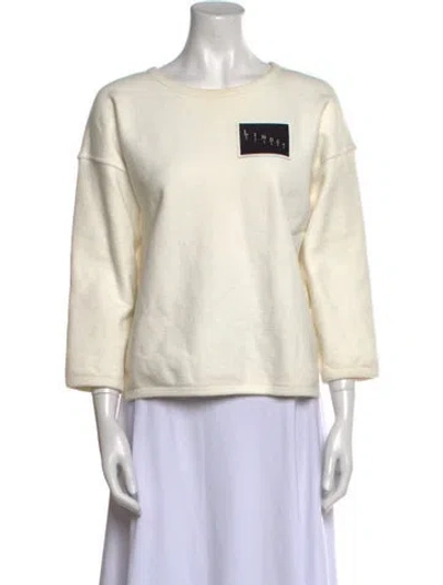 Pre-owned Linder Crew Neck Three-quarter Sleeve Sweatshirt In Neutral