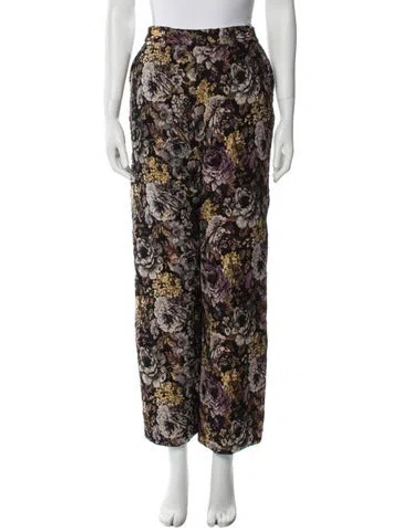 Pre-owned Linder Floral Print Wide Leg Pants In Multi