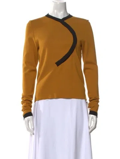 Pre-owned Linder Graphic Print Crew Neck Sweatshirt In Yellow