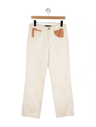 Pre-owned Linder High-rise Straight Leg Jeans In Neutral