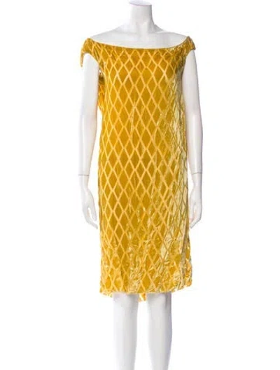 Pre-owned Linder Jacquard Mini Dress In Yellow