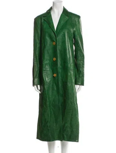 Pre-owned Linder Leather Coat In Green