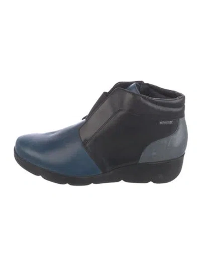 Pre-owned Linder Leather Rain Boots In Blue