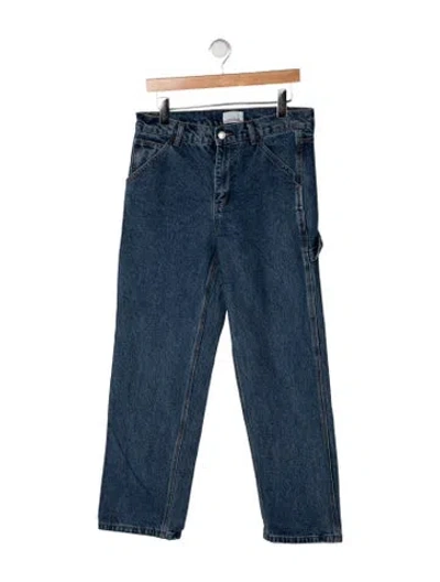 Pre-owned Linder Mid-rise Straight Leg Jeans In Blue