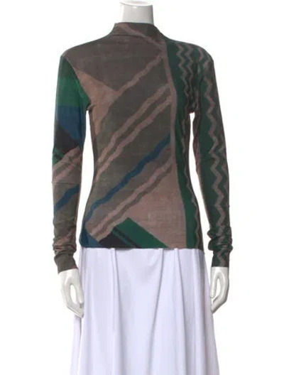 Pre-owned Linder Printed Cowl Neck Sweatshirt In Multi