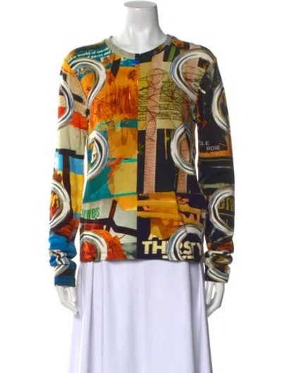 Pre-owned Linder Printed Crew Neck Sweatshirt In Multi