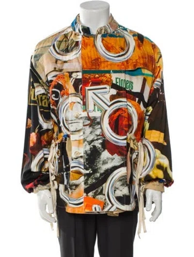 Pre-owned Linder Printed Moto Jacket In Multi