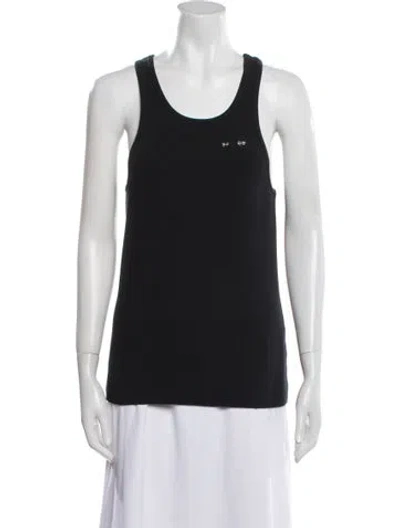 Pre-owned Linder Scoop Neck Sleeveless Top In Blue