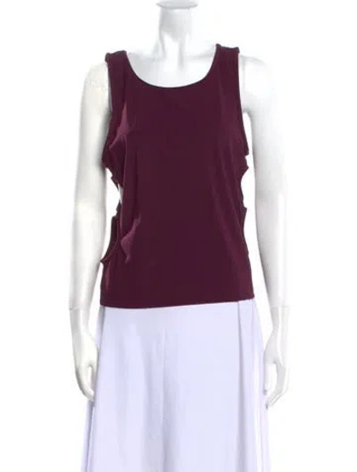 Pre-owned Linder Scoop Neck Sleeveless Top In Purple