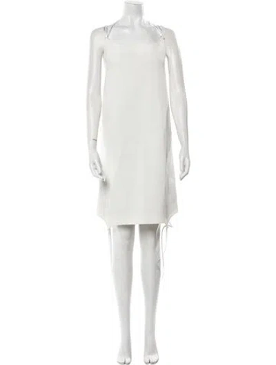 Pre-owned Linder Square Neckline Mini Dress In White