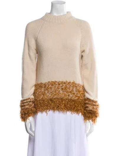 Pre-owned Linder Striped Mock Neck Sweater In Multi