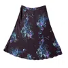 Lindsay Nicholas New York Women's Duchess Skirt In Plum Bird Fleur Silk In Purple