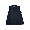 Lindsay Nicholas New York Women's Frill V-neck Shell In Black In Black
