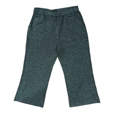 Lindsay Nicholas New York Women's Green Disco Glitter Pants In Emerald