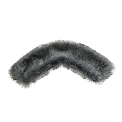Lindsay Nicholas New York Women's Grey Faux Fur Collar In Black