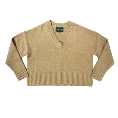 Lindsay Nicholas New York Women's Neutrals V-neck Knitted Sweater In Fawn In Brown