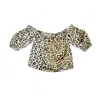 Lindsay Nicholas New York Women's Off The Shoulder Top In Leopard